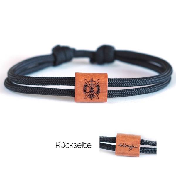 Bracelet rope - logo wood