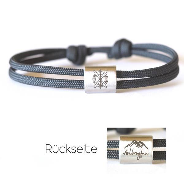 Bracelet rope - logo stainless steel