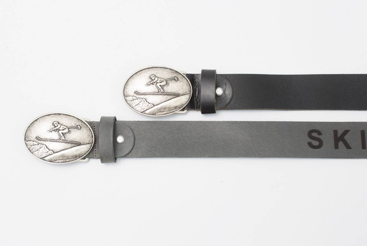 Leather Belt with silver buckle